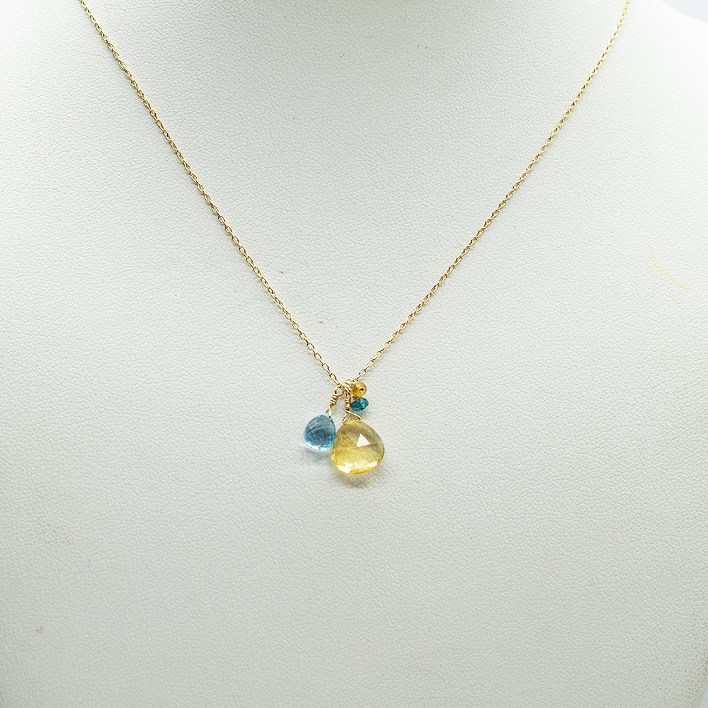 
                
                    Load image into Gallery viewer, November Birthstone Gold Necklace
                
            
