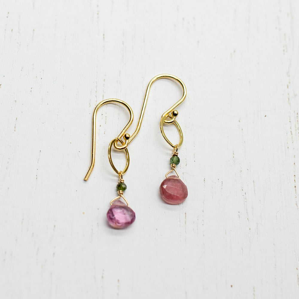 October Birthstone Gold Earrings