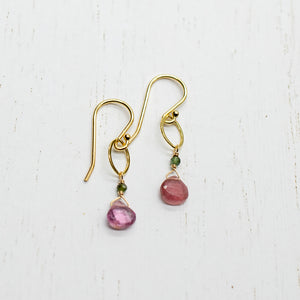 October Birthstone Gold Earrings