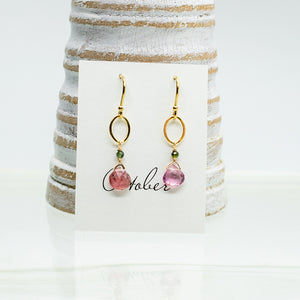 October Birthstone Gold Earrings