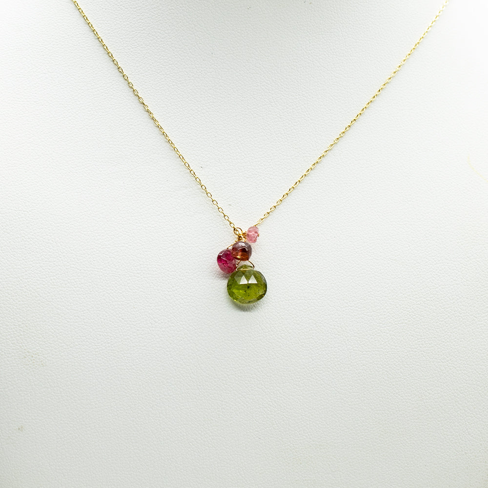 October Birthstone Gold Necklace