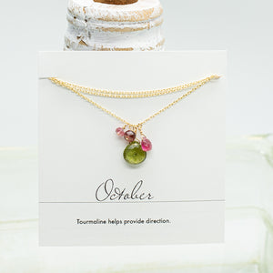 October Birthstone Gold Necklace