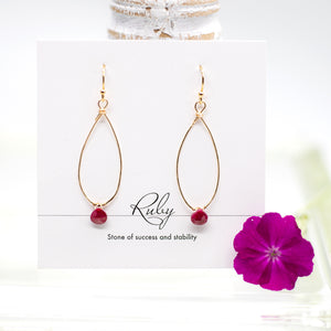 
                
                    Load image into Gallery viewer, Ruby Linden Gold Earrings
                
            