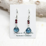 Red White & Blue Raindrop Earrings