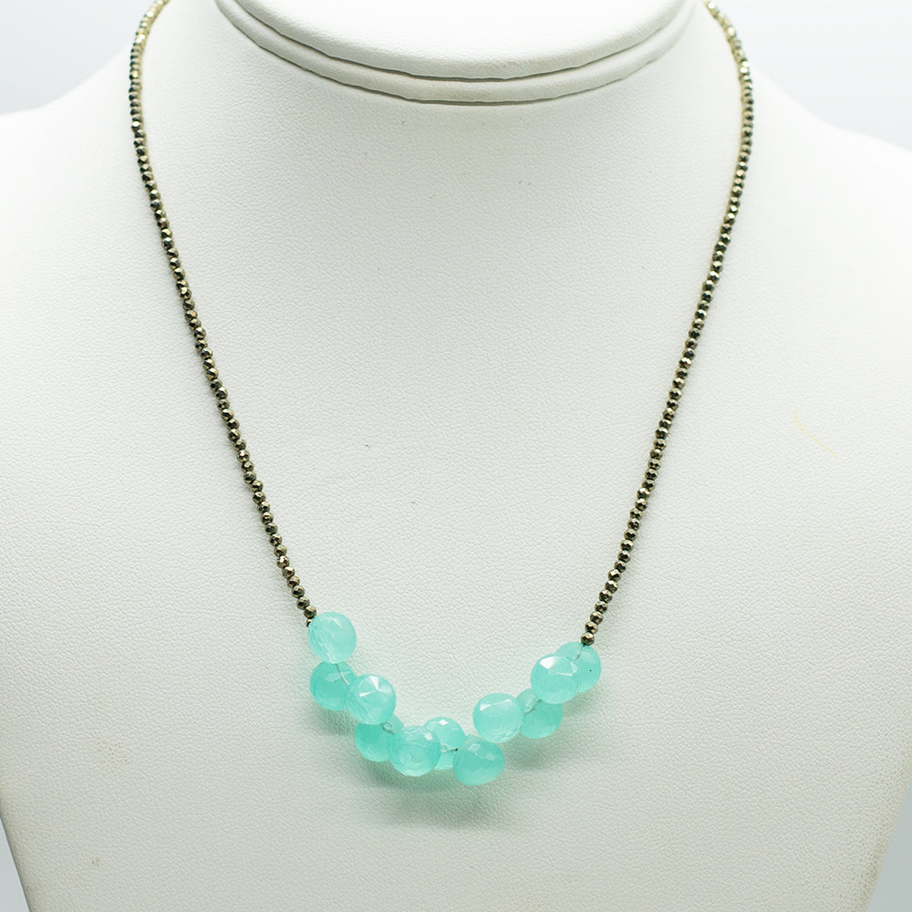 Chalcedony Cluster Necklace