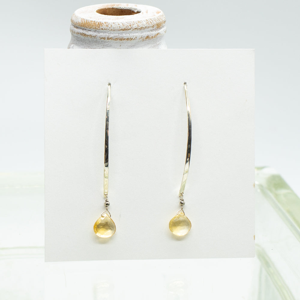 Citrine Leilia Silver Earrings