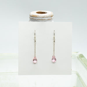 
                
                    Load image into Gallery viewer, Pink Topaz Simple Earrings
                
            