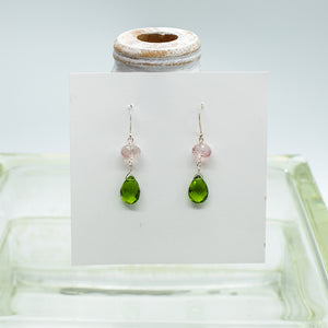 
                
                    Load image into Gallery viewer, Pink Topaz &amp;amp; Peridot Earrings
                
            