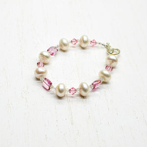 Pearl & Pink Topaz Leilia Bracelet