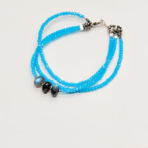 Labradorite & Chalcedony Bracelet