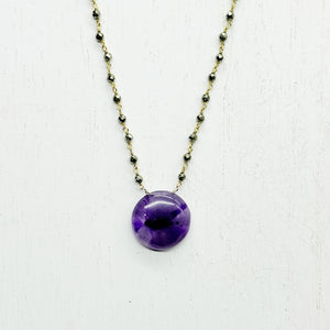 Amethyst Waterfall Silver Necklace