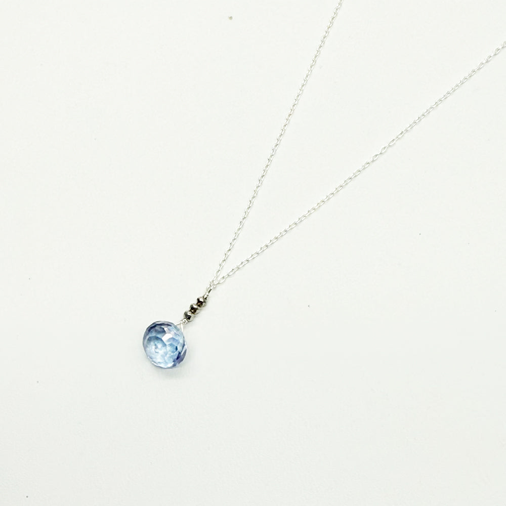 Purple Topaz Raindrop Necklace