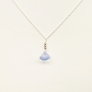 Purple Topaz Raindrop Necklace