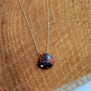 Onyx Heart Necklace