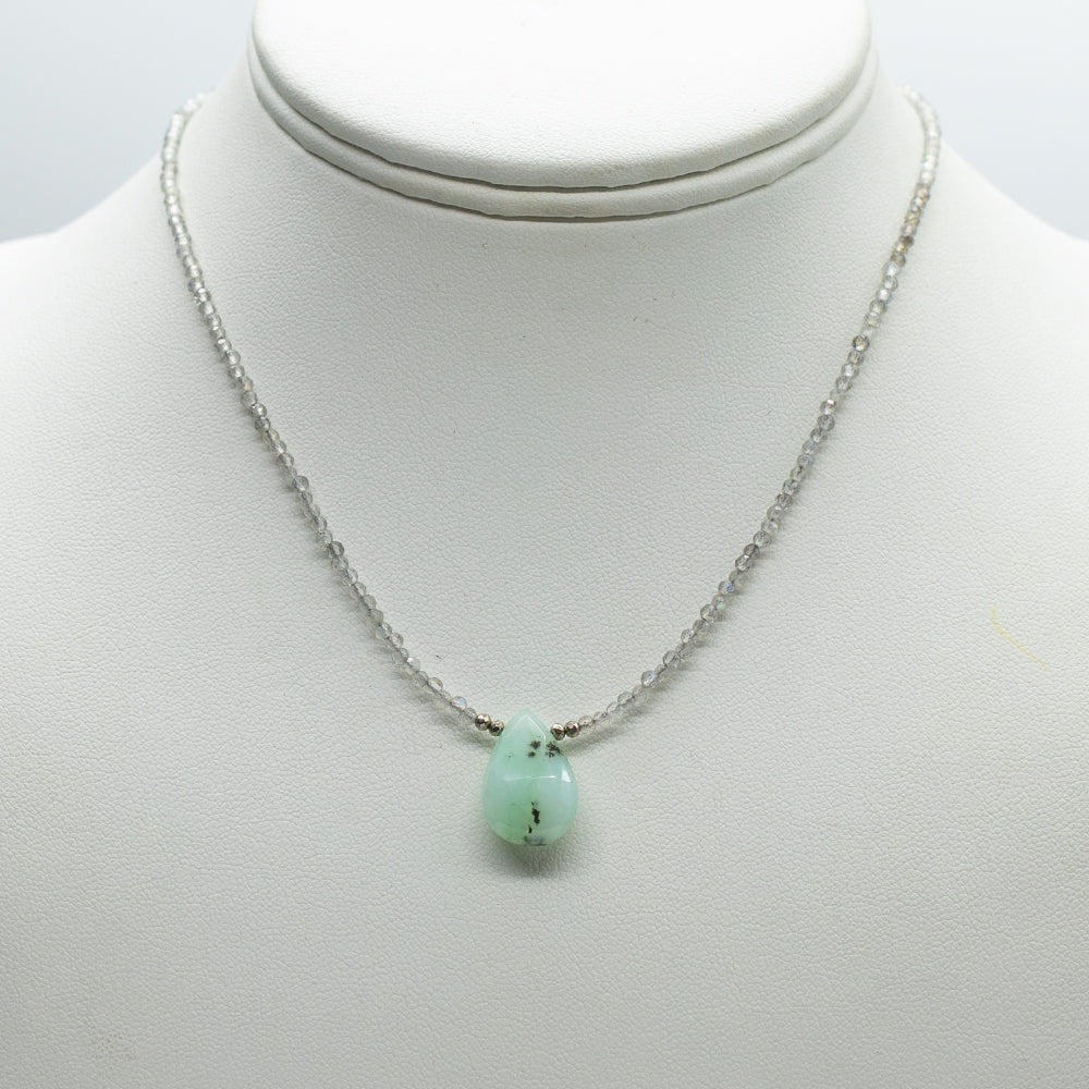 
                
                    Load image into Gallery viewer, Amazonite Teardrop  Necklace
                
            