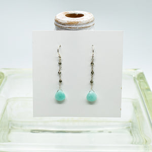 
                
                    Load image into Gallery viewer, Amazonite Waterfall Silver Earrings
                
            