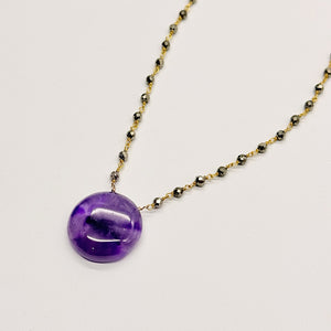 Amethyst Waterfall Silver Necklace