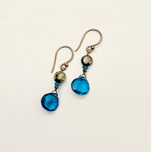 Apatite & Pyrite Earrings