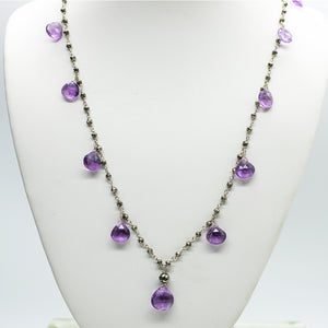 Amethyst Ramble Silver Necklace