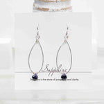 Sapphire Linden Silver Earrings
