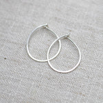 Hoops Small Hand Hammered Silver Earrings
