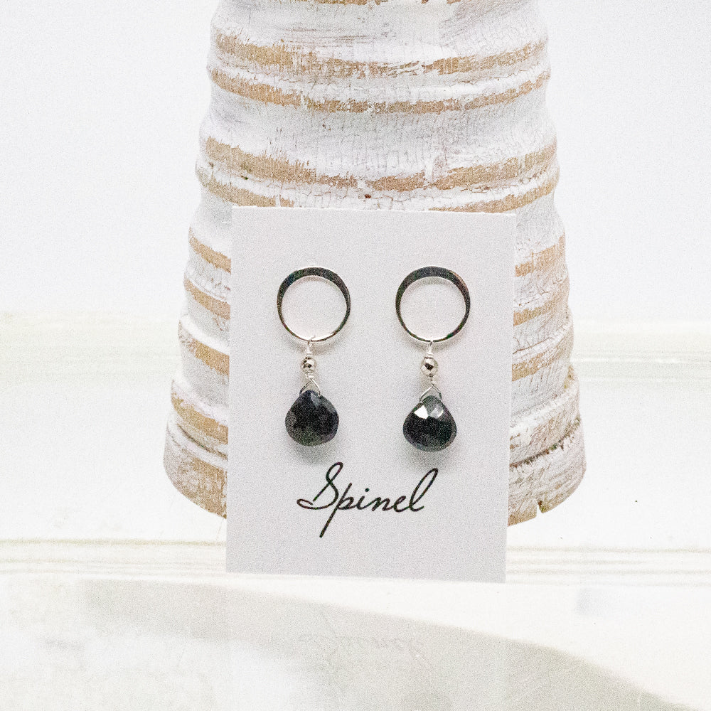Spinel Luna Silver Earrings