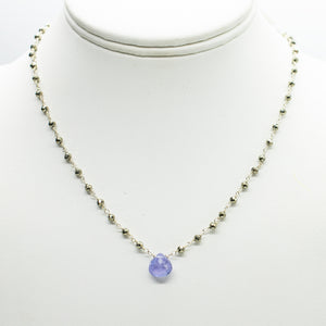 
                
                    Load image into Gallery viewer, Tanzanite Waterfall Silver Necklace
                
            
