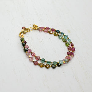 Tourmaline Coin Bracelet