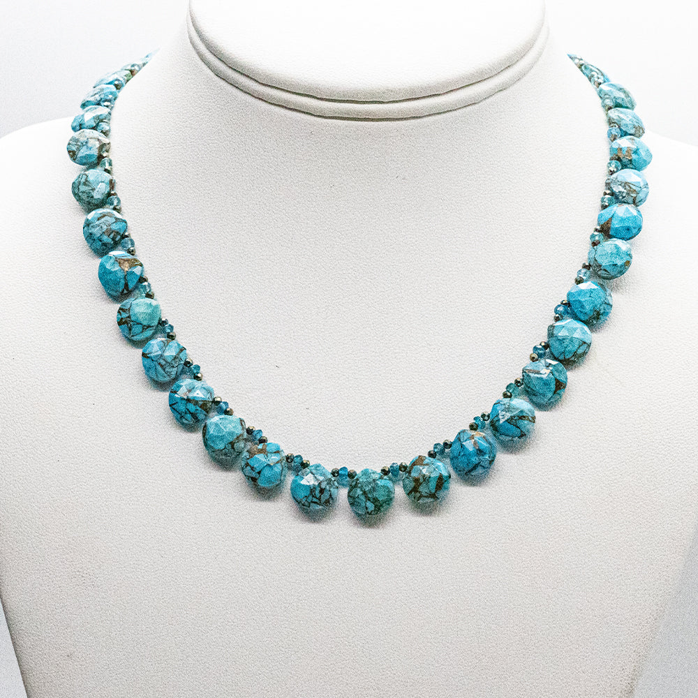 Turquoise Ruffle Necklace
