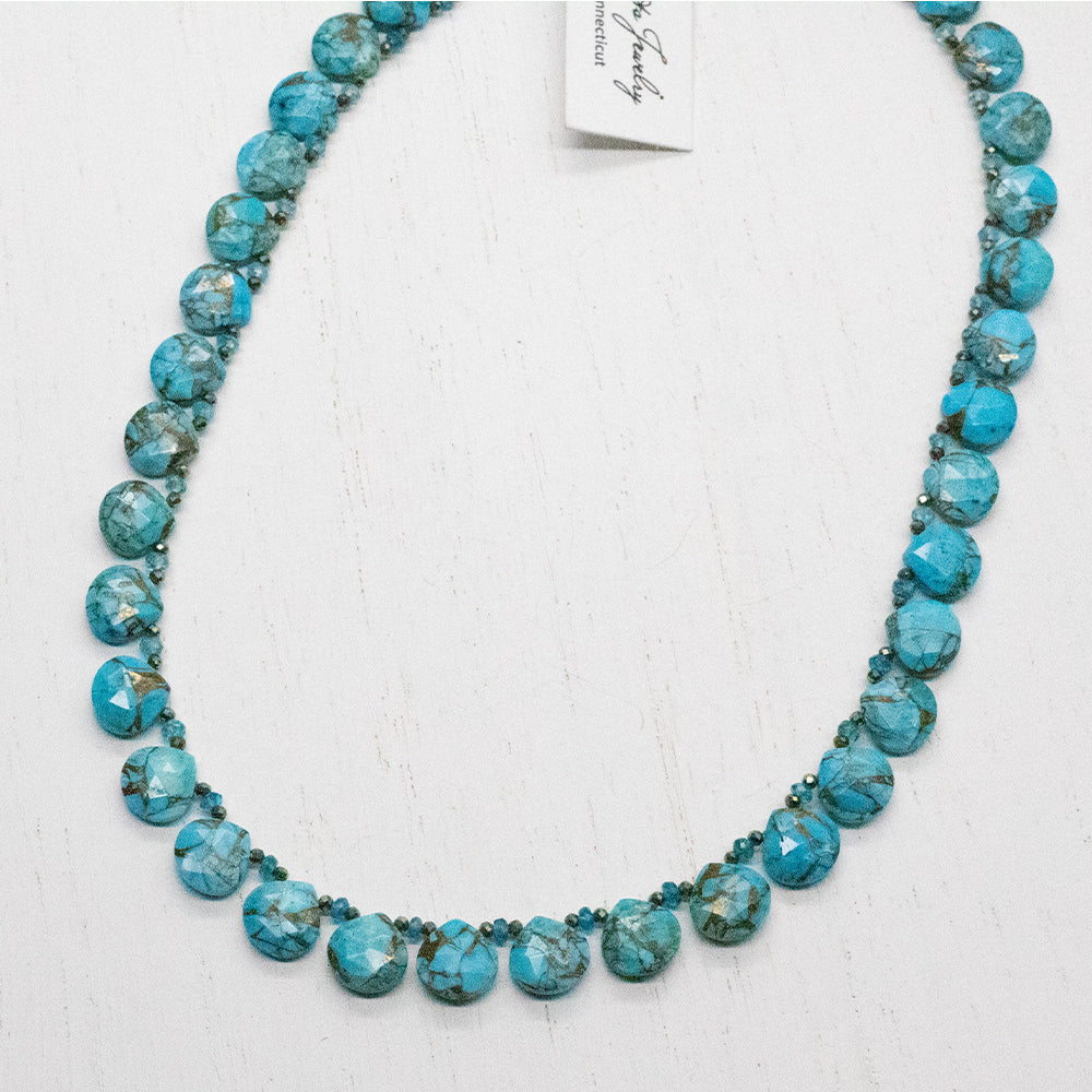 Turquoise Ruffle Necklace