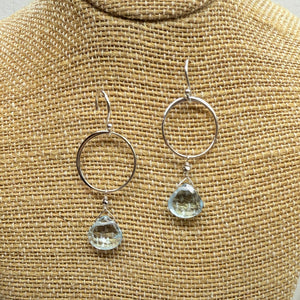 XL Aquamarine Ring Silver Necklace