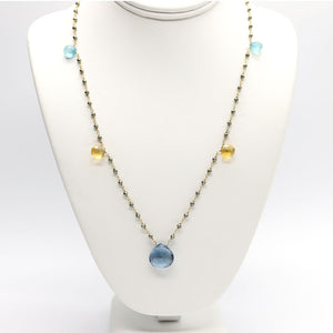
                
                    Load image into Gallery viewer, Waterfall 5 Stone Mix Necklace
                
            