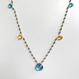 Waterfall 5 Stone Mix Necklace