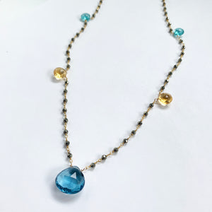 Waterfall 5 Stone Mix Necklace