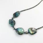 Labradorite & Pyrite Claudina Necklace