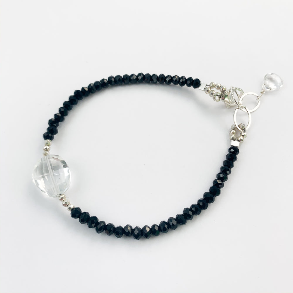 Quartz & Spinel Luna Simple Bracelet