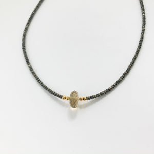 Lemon Quartz Luna Necklace