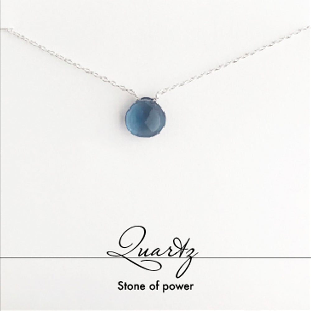 Blue Quartz Heart Necklace