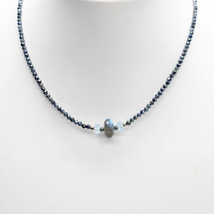 Labradorite & Topaz Luna Necklace