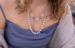 Model with Leilia Grand Moonstone Necklace