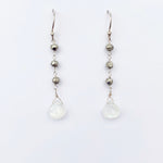 Moonstone Waterfall Silver Earrings