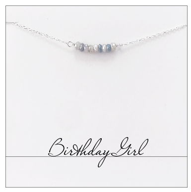 Blue Moonstone June Birthday Girl Necklace