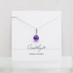 Amethyst Raindrop Silver Necklace