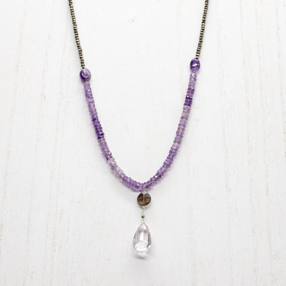 Amethyst Zen Pendant Necklace