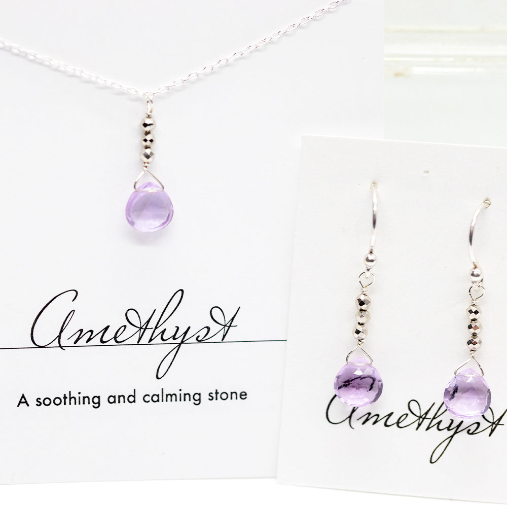 Light Amethyst Raindrop Set