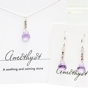 Light Amethyst Raindrop Set