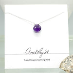 Amethyst Heart Silver Necklace