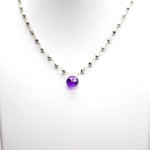 Amethyst Waterfall Silver Necklace