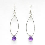 Amethyst Linden Silver Earrings