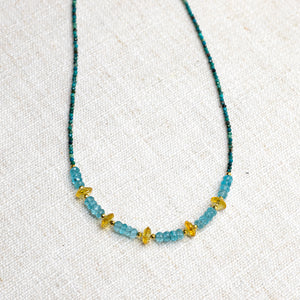 Apatite & Citrine Iris Necklace